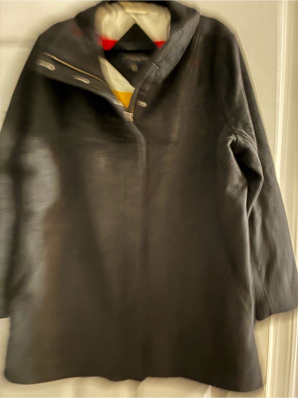 Pendleton Black Leather Hooded Jacket